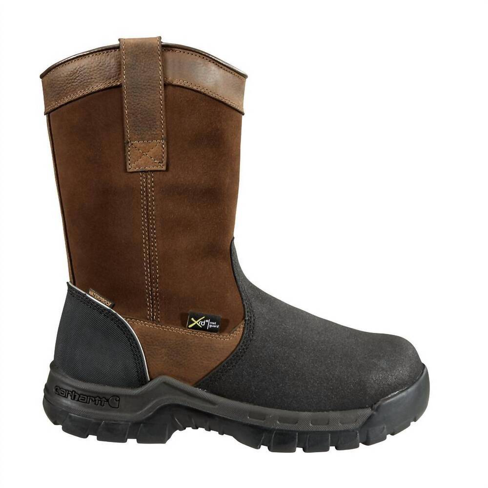 NEW CARHARTT men's met guard waterproof boot in brown